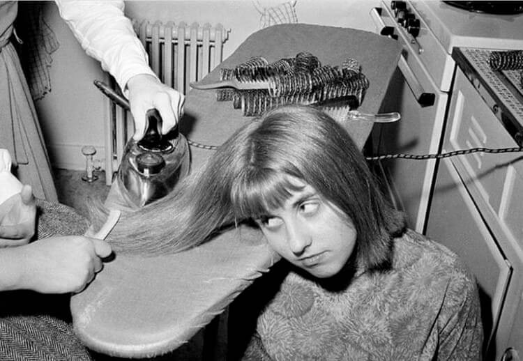 Straightening Hair With An iron