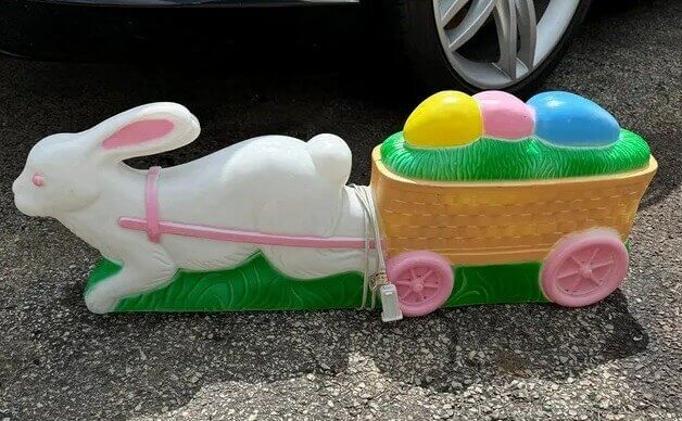 1994 Lighted Union Easter Bunny Blow Mold Decoration - $195