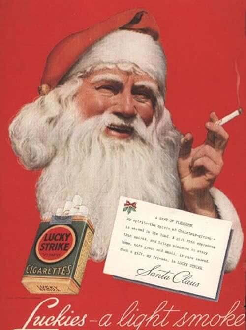 ​Lucky Strikes’ Smoking Santa
